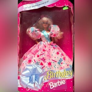 Barbie Birthday Doll with Pink and Blue Dress
